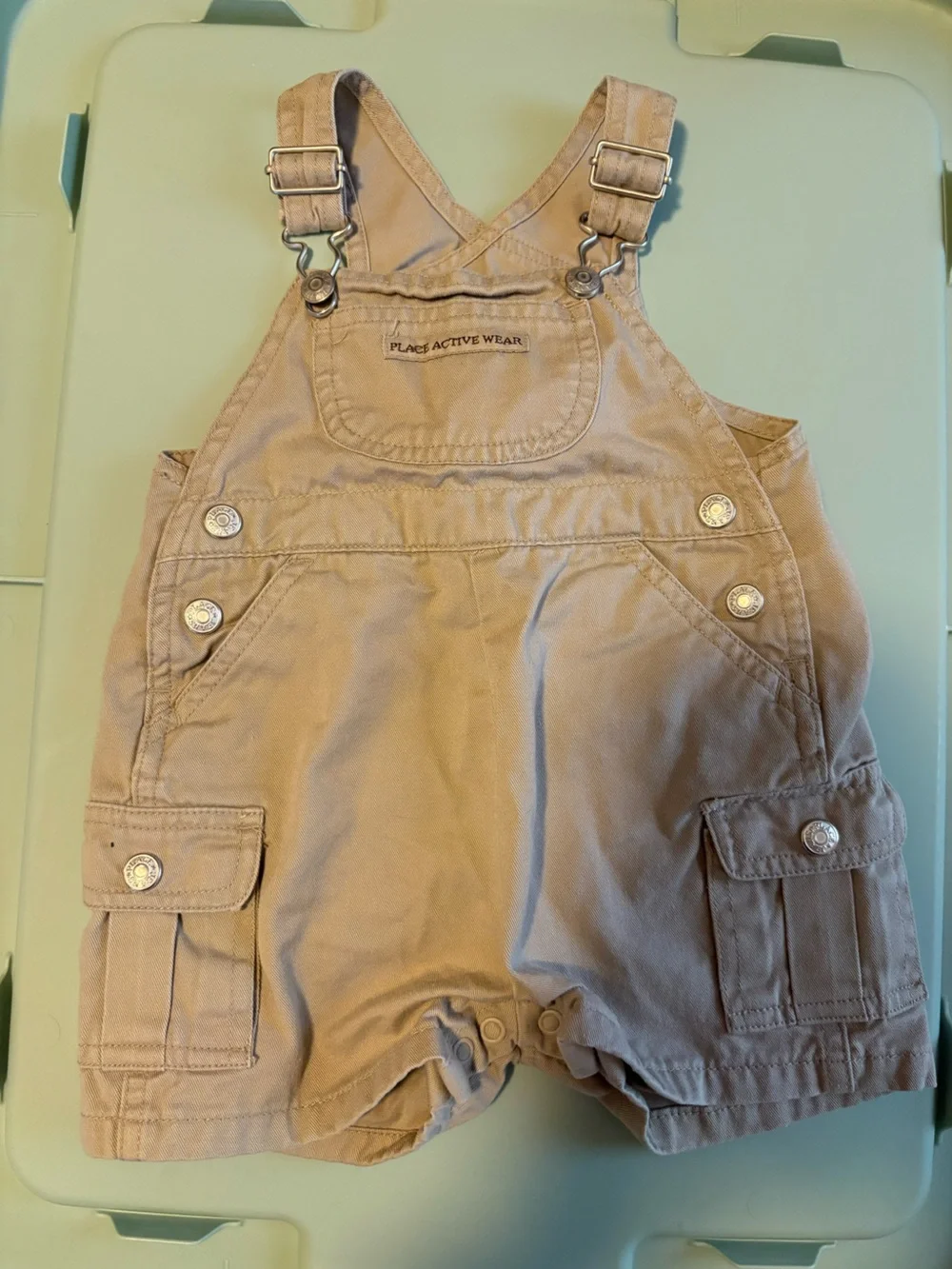 The Children's Place Tan Cargo Short Overalls